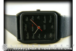 MURATTI TIME watch Only time carrè in black Pvd steel Ref. 4102. NEW!