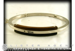BLISS bracelet in steel and wood with diamond ct 0,01 Ref. K12107. NEW!