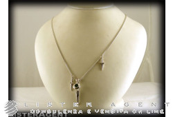 CESARE PACIOTTI necklace in 925 silver and synthetic stones Ref. JPCL0284B. NEW!