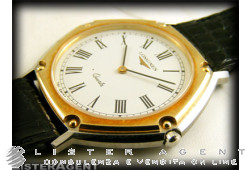 LONGINES watch Only time in two tone steel White Ref. 46904901. NEW!
