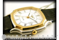 LONGINES watch Only time in two tone steel White Ref. 43932907. NEW!