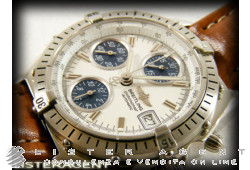 BREITLING Chronomat automatic in steel White and Blue AUT Ref. A13047102294. NEW!