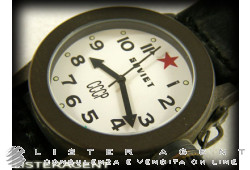 SOVIET CCCP Only time watch in brunished steel White. NEW!
