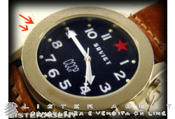 SOVIET CCCP Only time watch in steel Black. NEW!