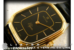 REVUE Elysée in goldplated steel Black hand winding Ref. 7697. NEW!