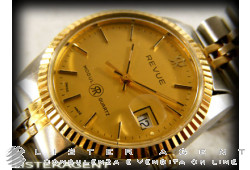 REVUE Date in two tone steel Champagne Ref. 71457. NEW!