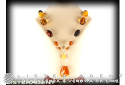 NECKLACE in 18Kt yellow gold and amber. USED!