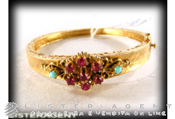 BRACELET in 14Kt gold and synthetic stones. USED!
