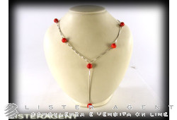NECKLACE in 18Kt white gold and synthetic stones. USED!