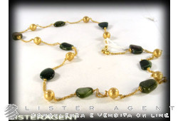 ESSE Gioielli necklace in 18Kt yellow gold and natural stones. USED!