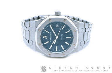 AUDEMARS PIGUET Royal Oak automatico in acciaio Blue Dial Ref. 15300ST.OO.1220ST.02. USATO!