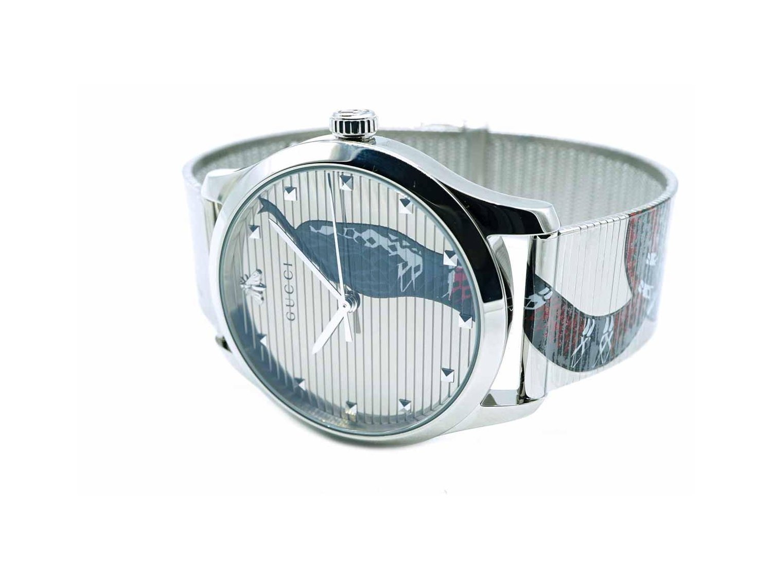 GUCCI Mod. 126MD G Timeless in steel Argent Ref. YA1264123. NEW