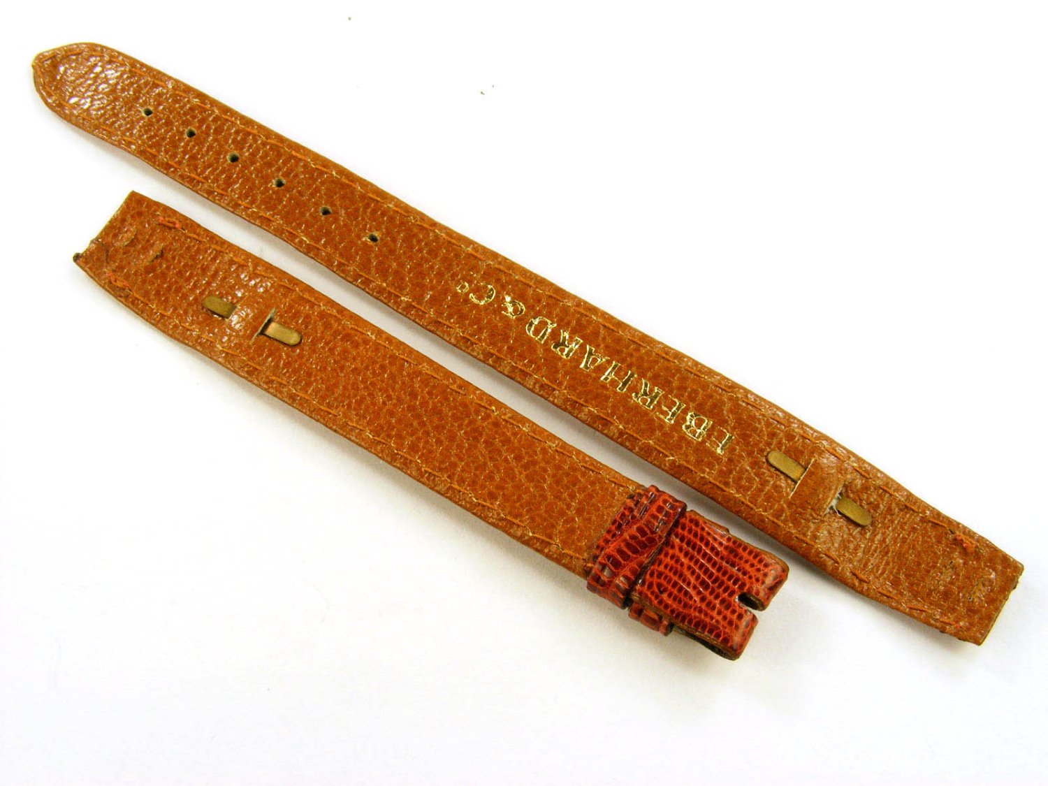 EBERHARD strap in leather of brown lizard for watch lady with lug