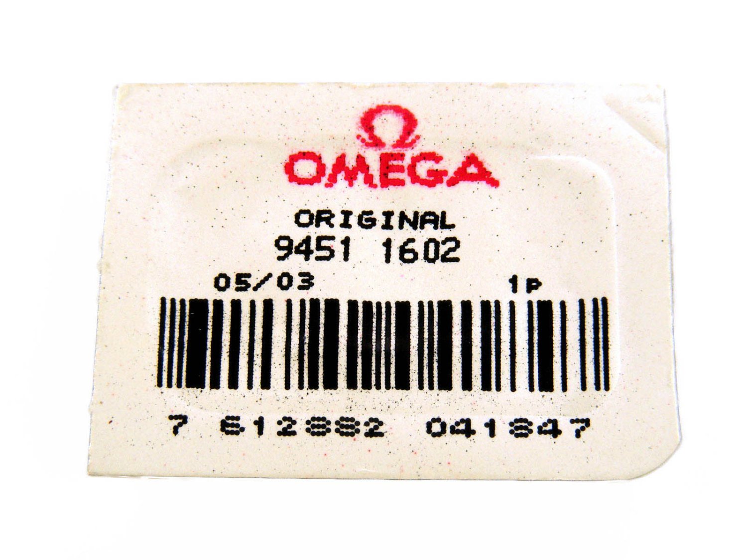 OMEGA buckle in steel MM 16 Ref. 9451 1602. NEW Lister Agent