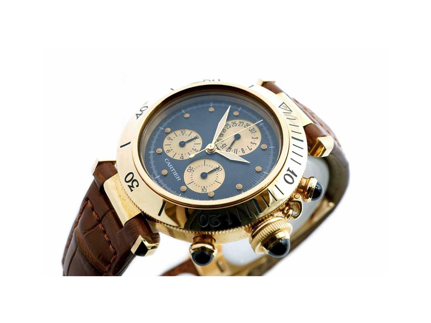 CARTIER Pasha Chronoreflex in oro 18kt Ref. W3007851. NUOVO