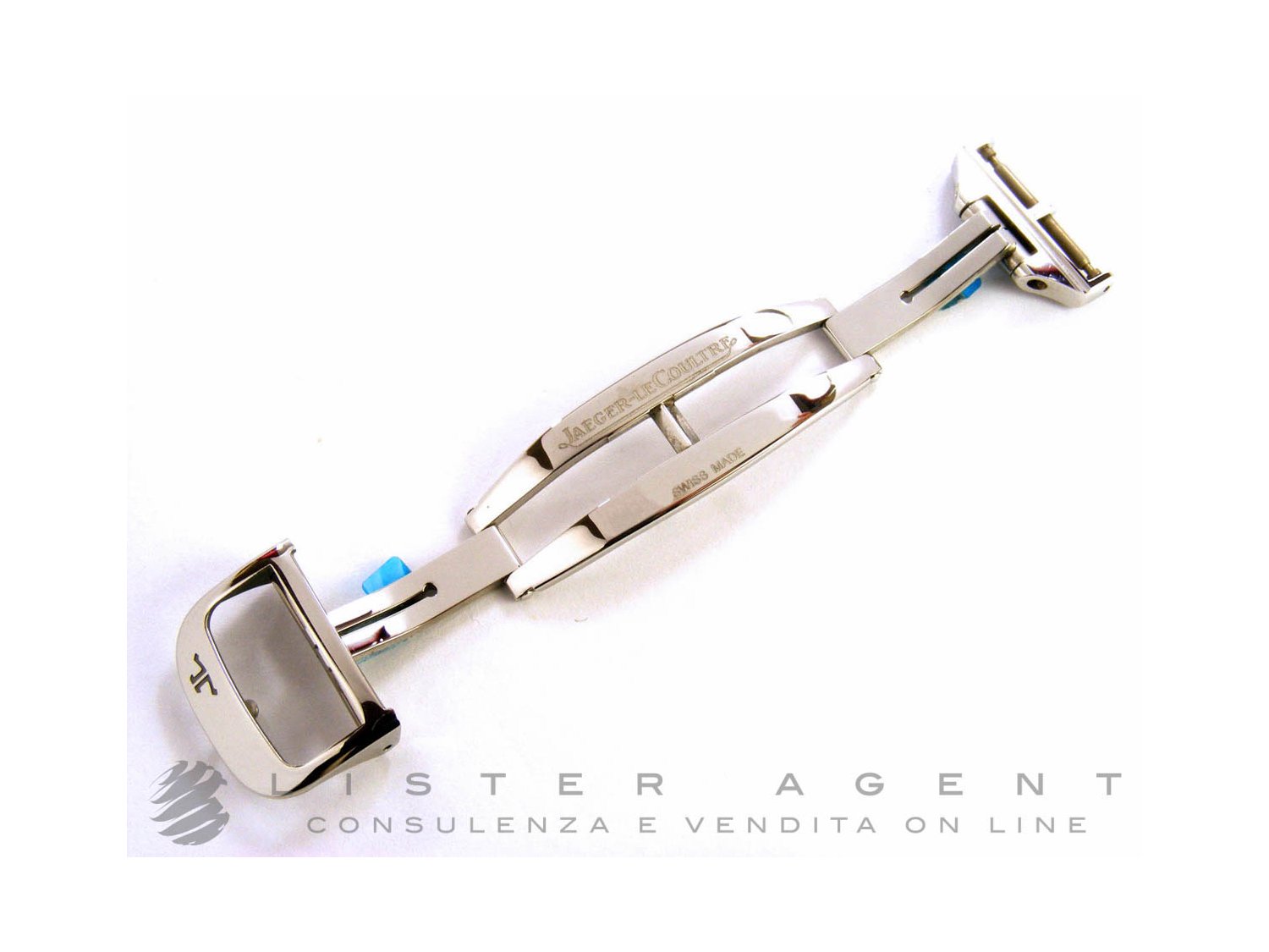 JAEGER LeCOULTRE clip double deployante personalizzata in steel lug MM 18. NEW