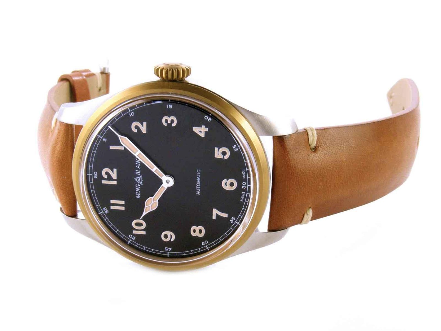 MONTBLANC 1858 Automatic in steel and bronze Black AUT Ref. 116241. NEW Lister Agent