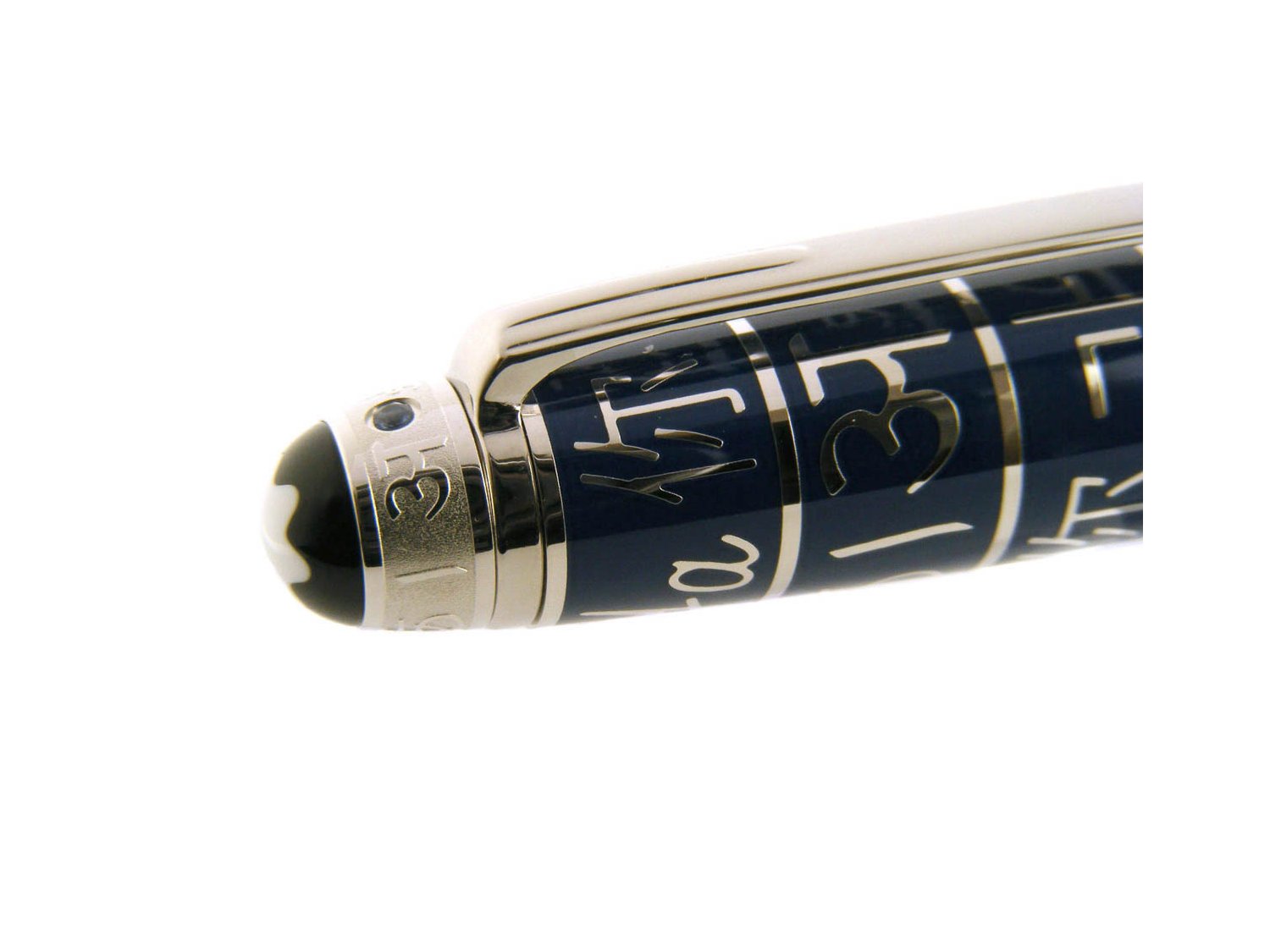 MONTBLANC ballpoint pen MeisterstA ck UNICEF Solitaire Midsize in blue lacqueur Ref. 116085. NEW Lister Agent