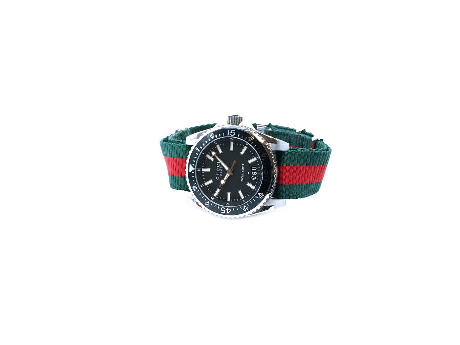 GUCCI Dive in steel Black Ref. YA136206. USED
