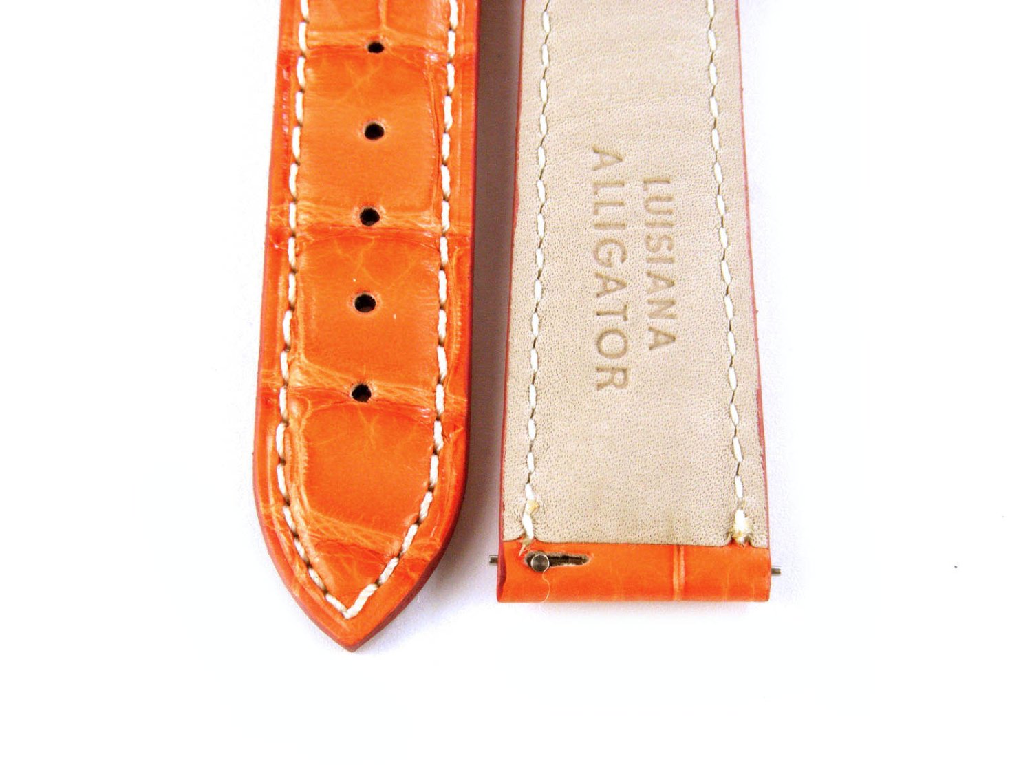 特売 crocodile of leather in strap MULLER FRANCK Orange 19,00 MM 小物