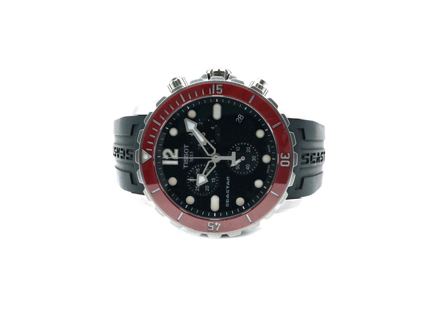 TISSOT T Sport Seastar Cronografo in acciaio Nero Ref. T0664171705701. NUOVO