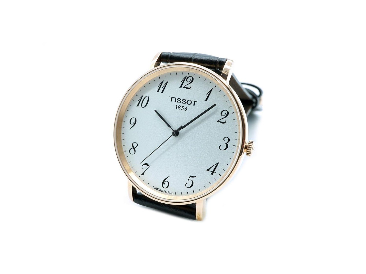 TISSOT T Classic Everytime Large in acciaio laminato oro rosa Argente Ref. T1096103603200. NUOVO