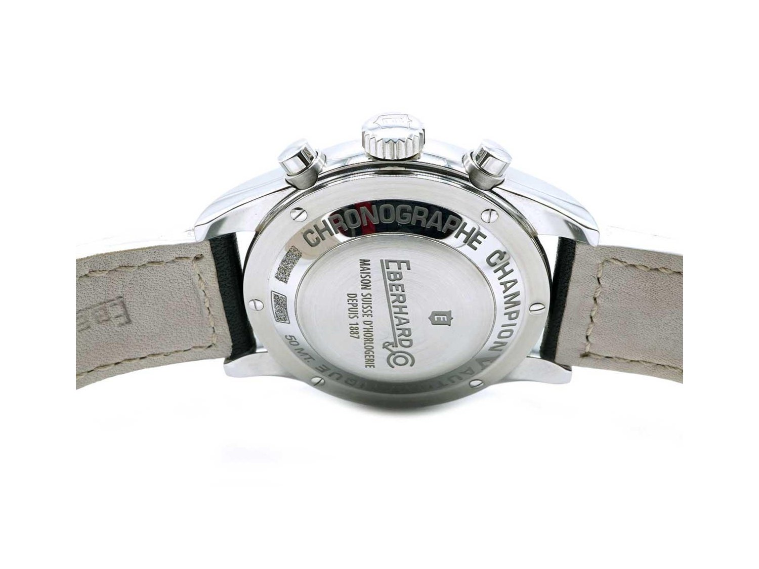 EBERHARD CO Champion V Chronograph Automatic in steel White Ref. 31063CP. NEW