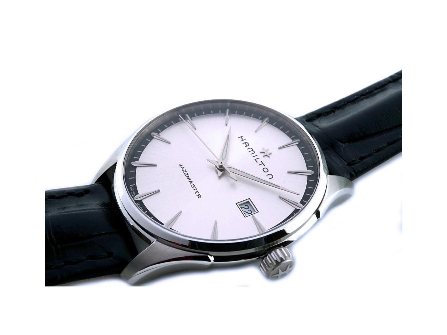HAMILTON Jazzmaster Quarzo in acciaio Argente Ref. H32451751. NUOVO