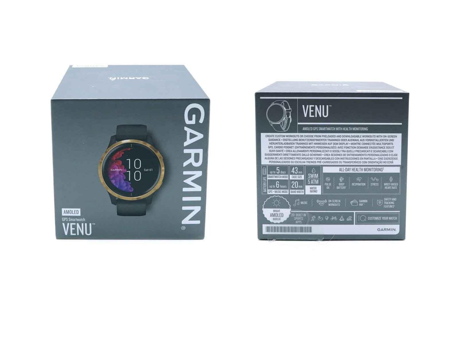 Garmin venu black online with gold