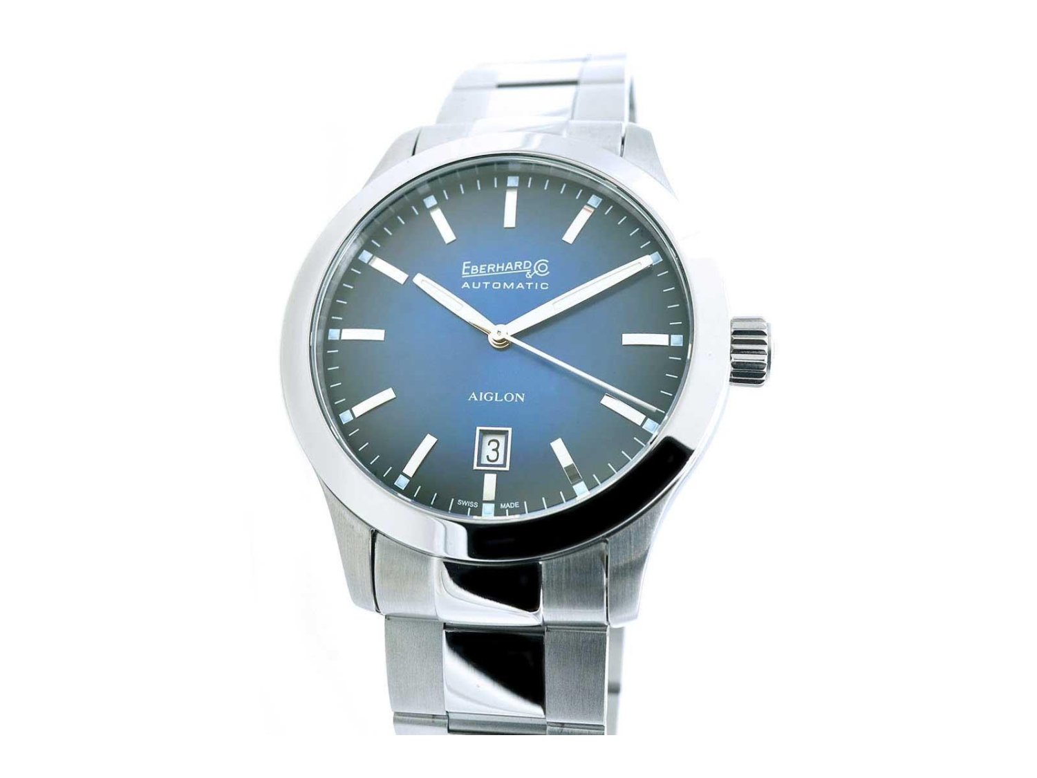 EBERHARD CO Aiglon Grande Taille Automatico in acciaio Blu Ref. 41030.SE CA2. NUOVO