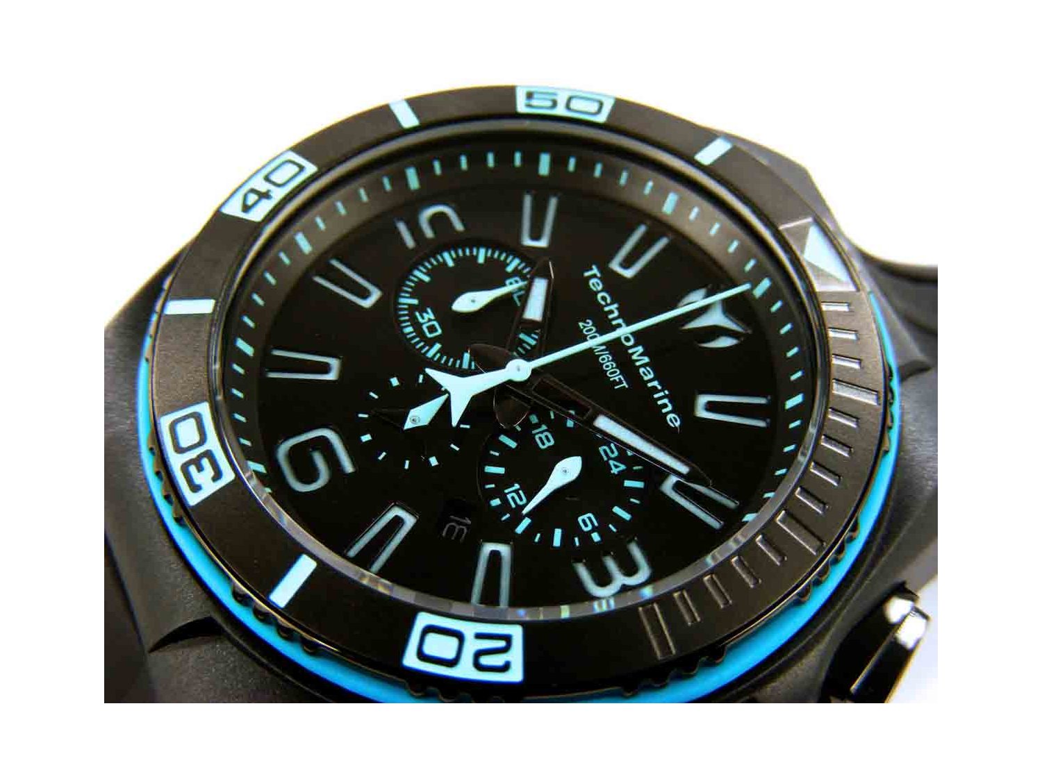 TECHNOMARINE Cruise NightVision II chronograph in Pvd steel Black