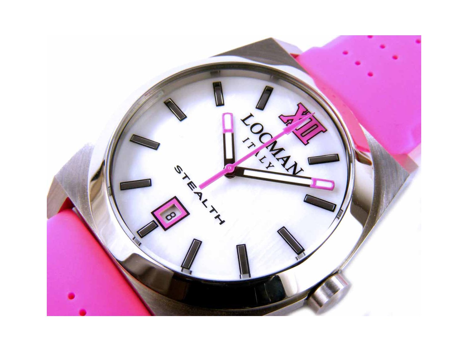LOCMAN Stealth Medium in titanium Mother of Pearl Ref. 020300MWFFX0SIF. NEW