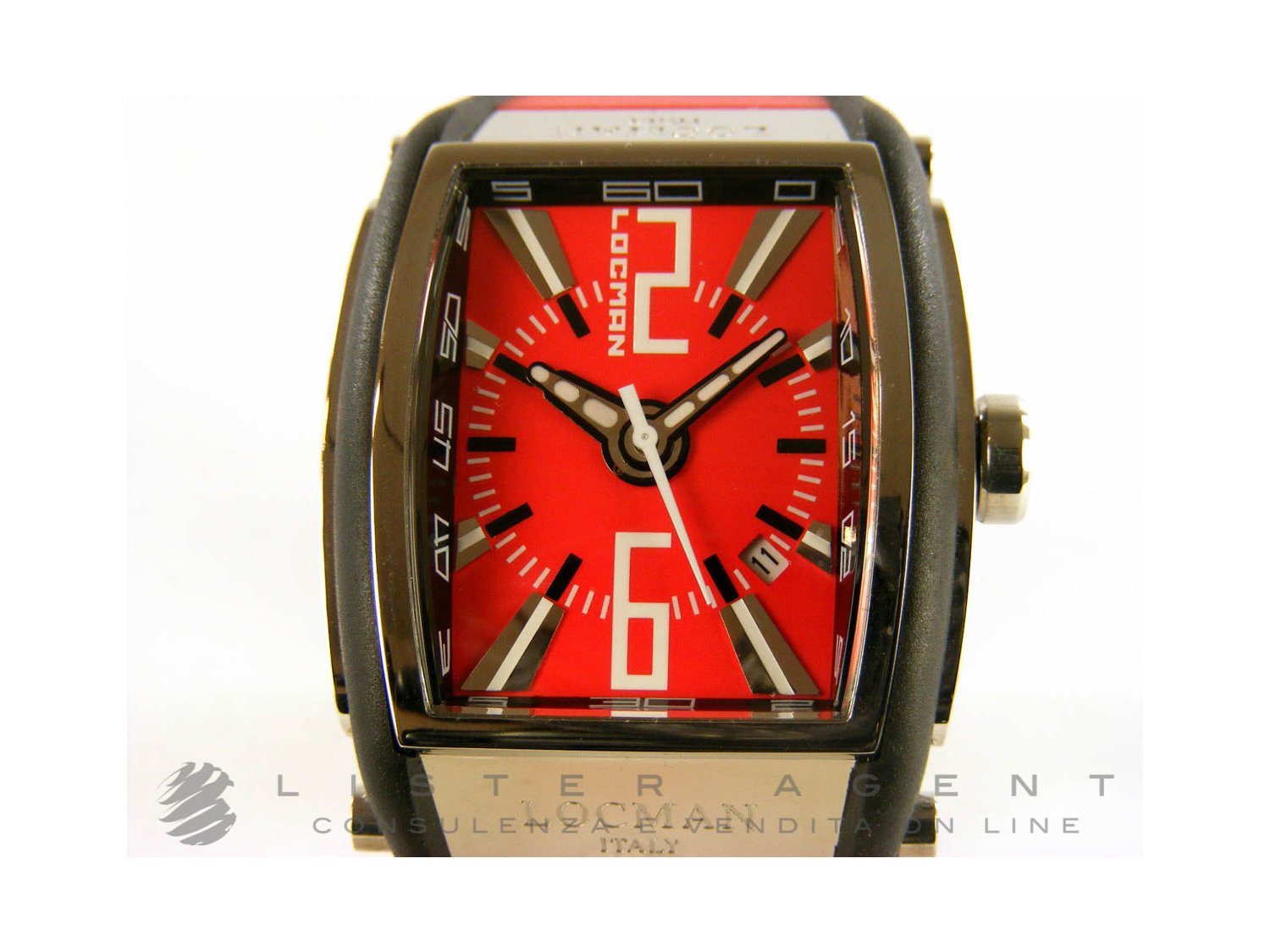 LOCMAN Tremila in steel and titanium Red Ref. 261. NEW Lister Agent