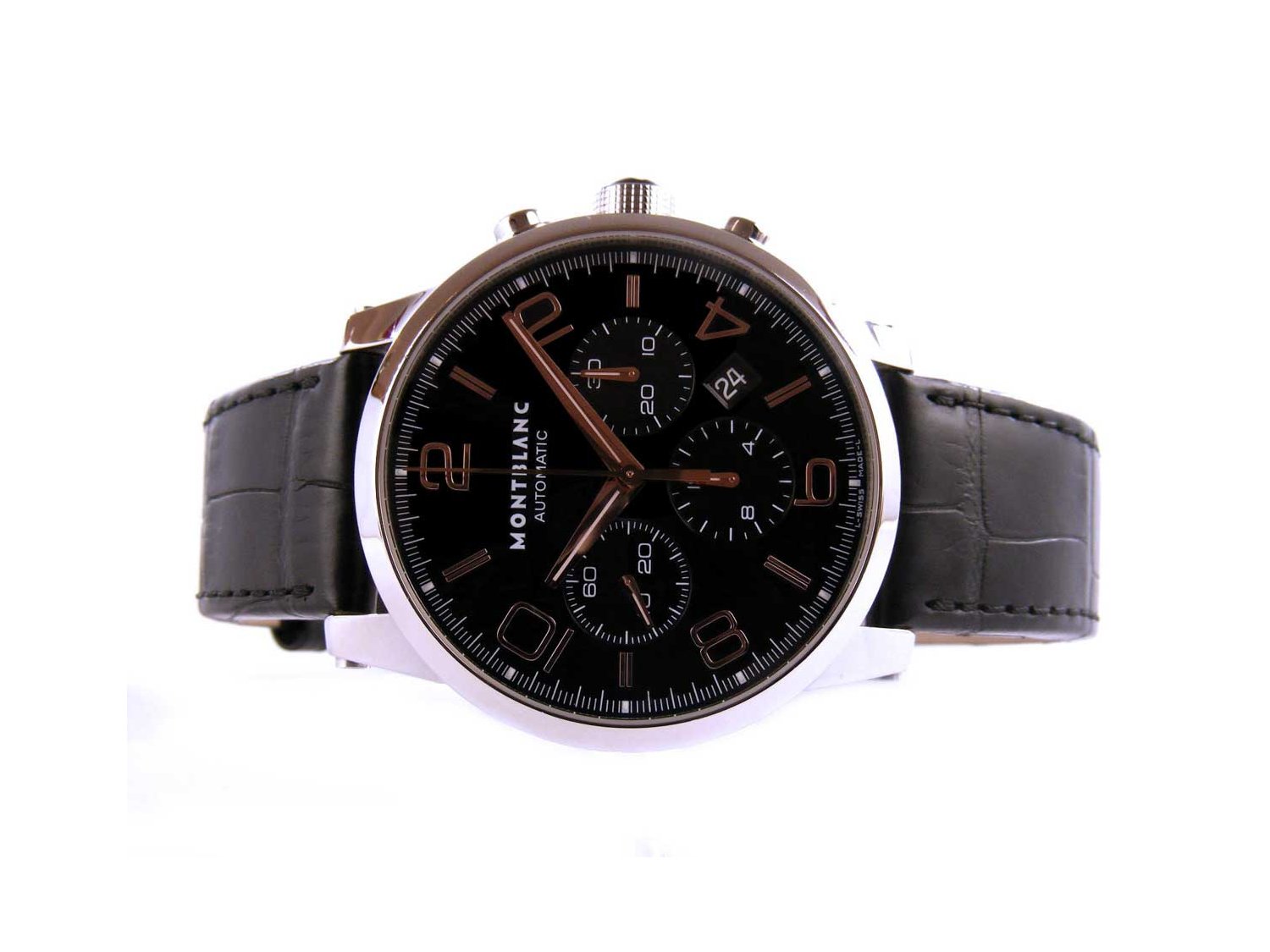 MONTBLANC Timewalker Chronograph Automatic in steel Black Ref. 101548. NEW