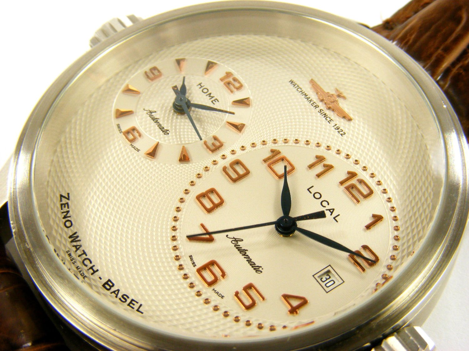 最安値に挑戦！ steel in Time Dual BASEL ZENO-WATCH Grey Z8671Grey Ref. AUT 時計