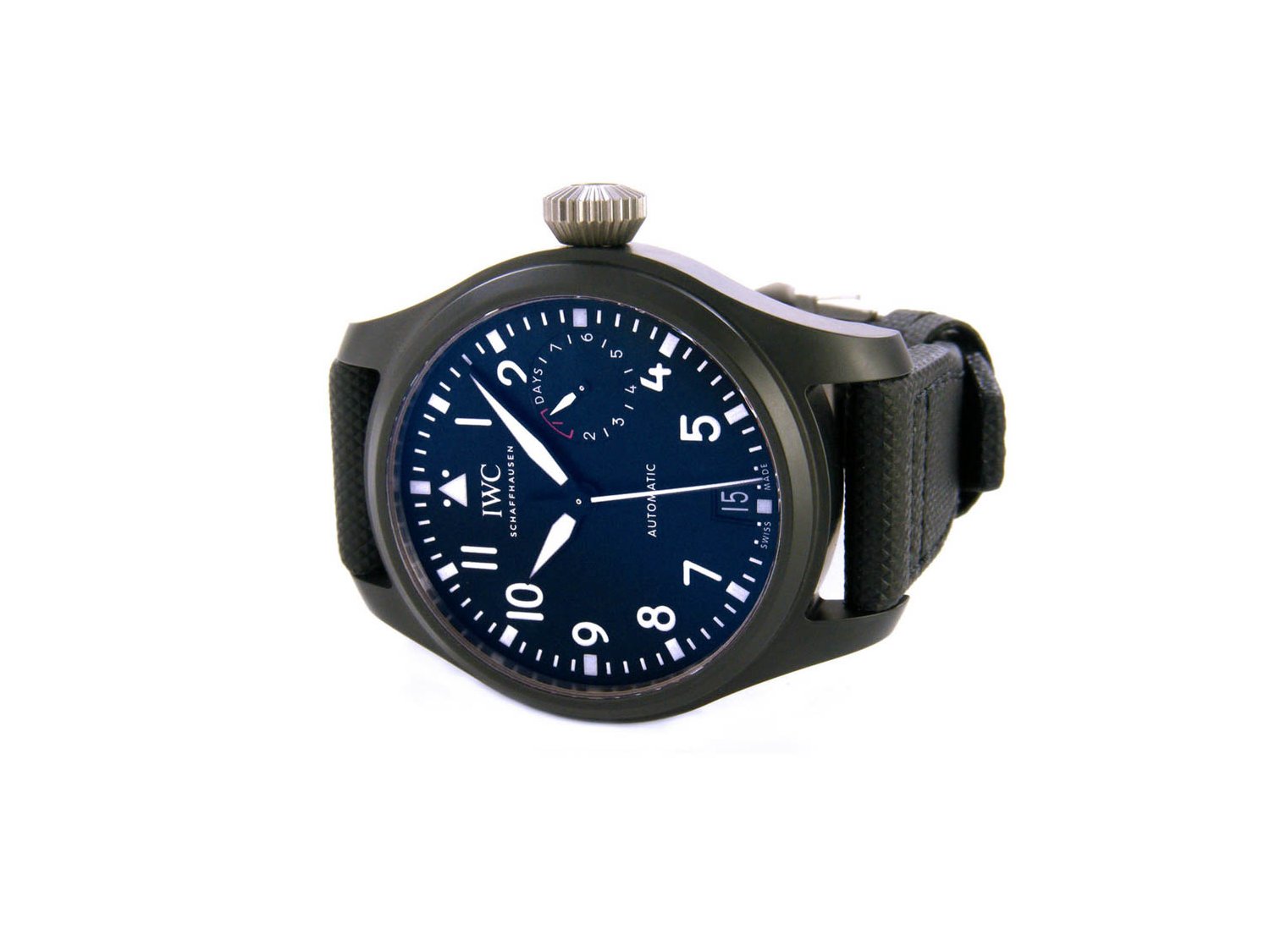 IWC Big Pilot s Watch Top Gun chronograph automatic in ceramic Black AUT Ref. IW502001. NEW