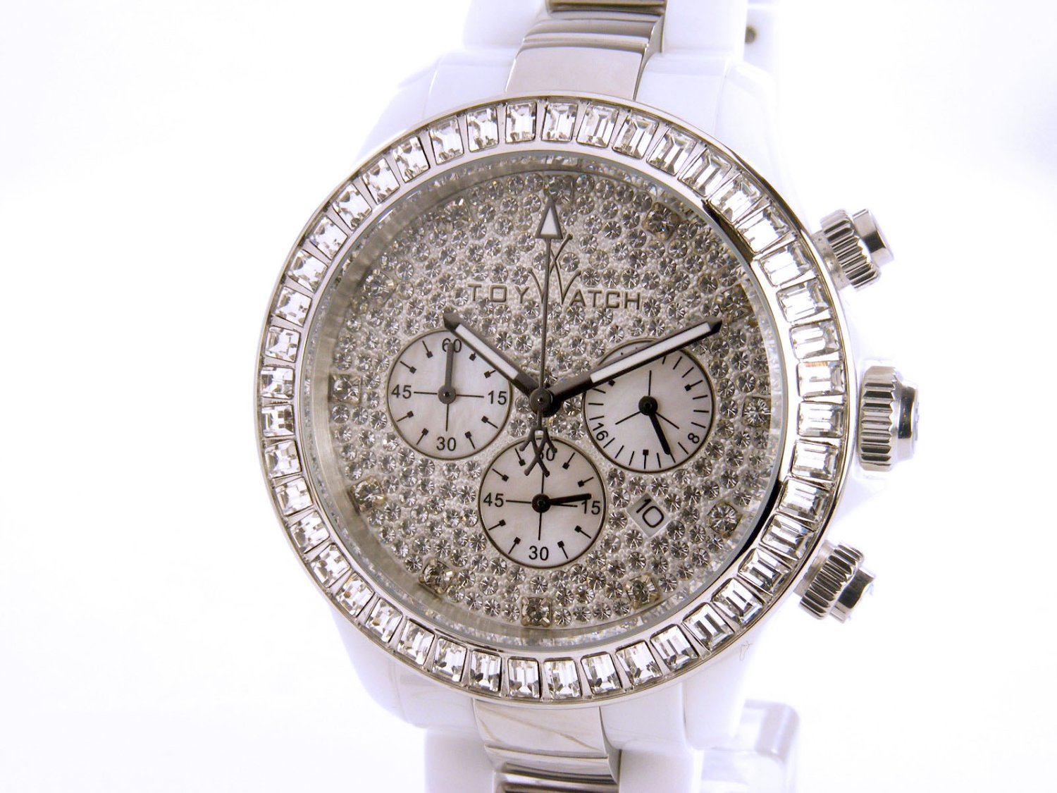Toy watch hotsell white diamond ceramic