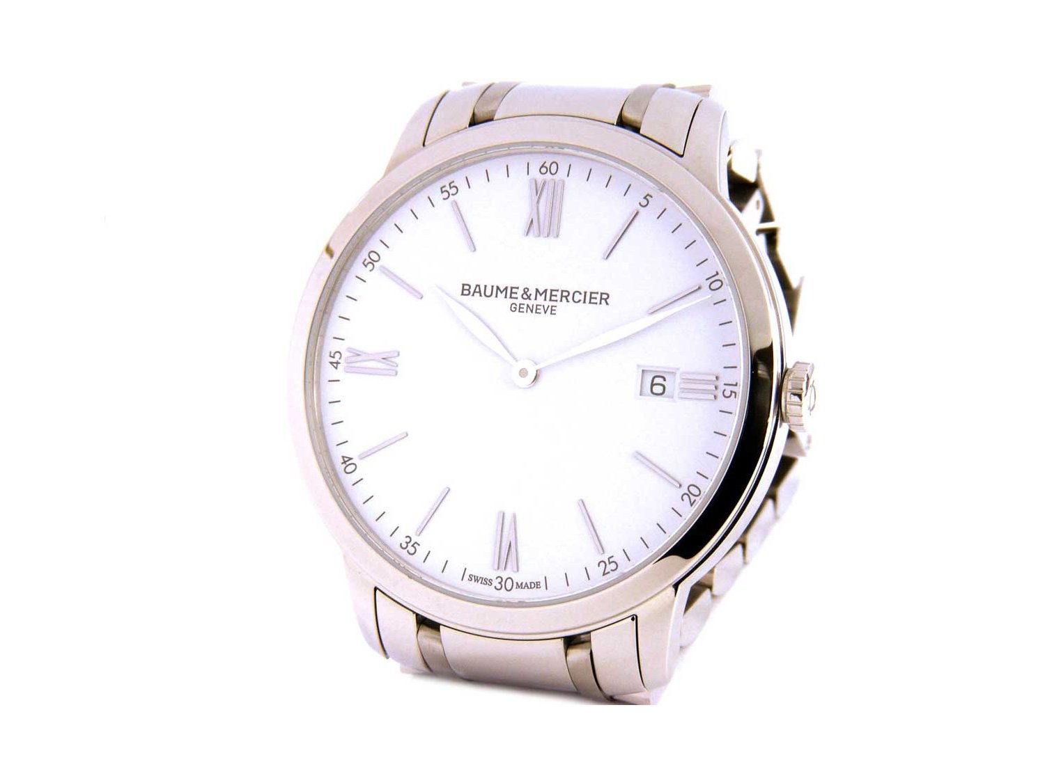 BAUME MERCIER Classima in steel White Ref. MOA10354. NEW