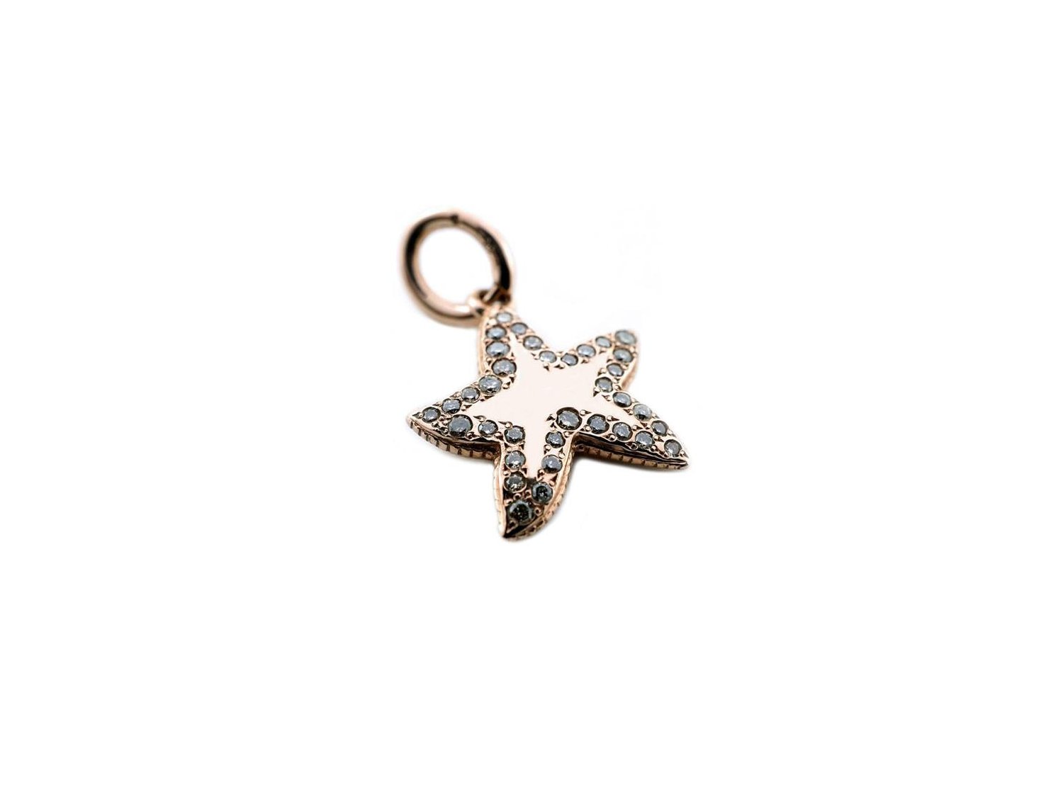 DODO by Pomellato Stellina charm in 9Kt rose gold with brown