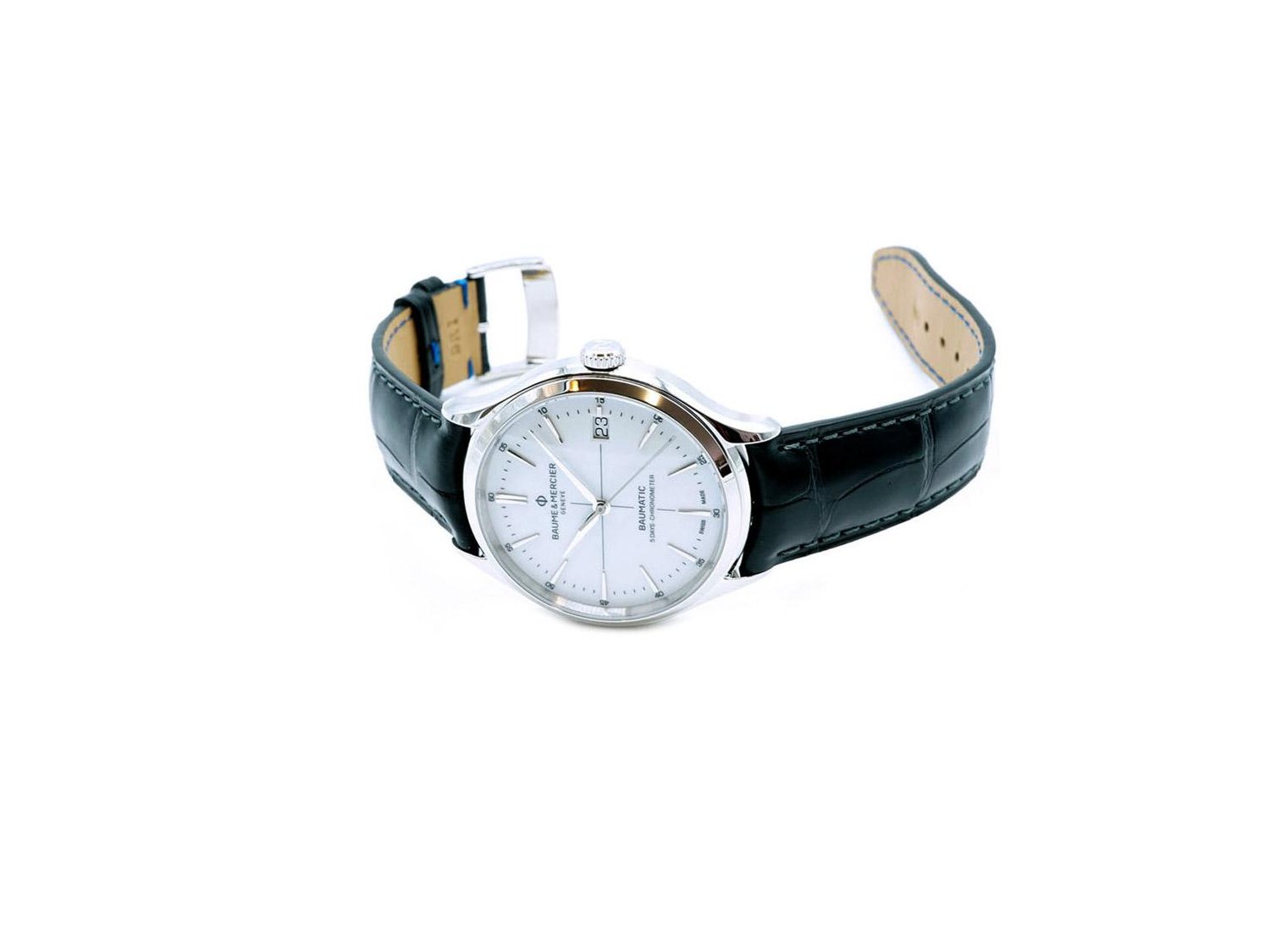 BAUME MERCIER Clifton Baumatic in acciaio Bianco AUT Ref