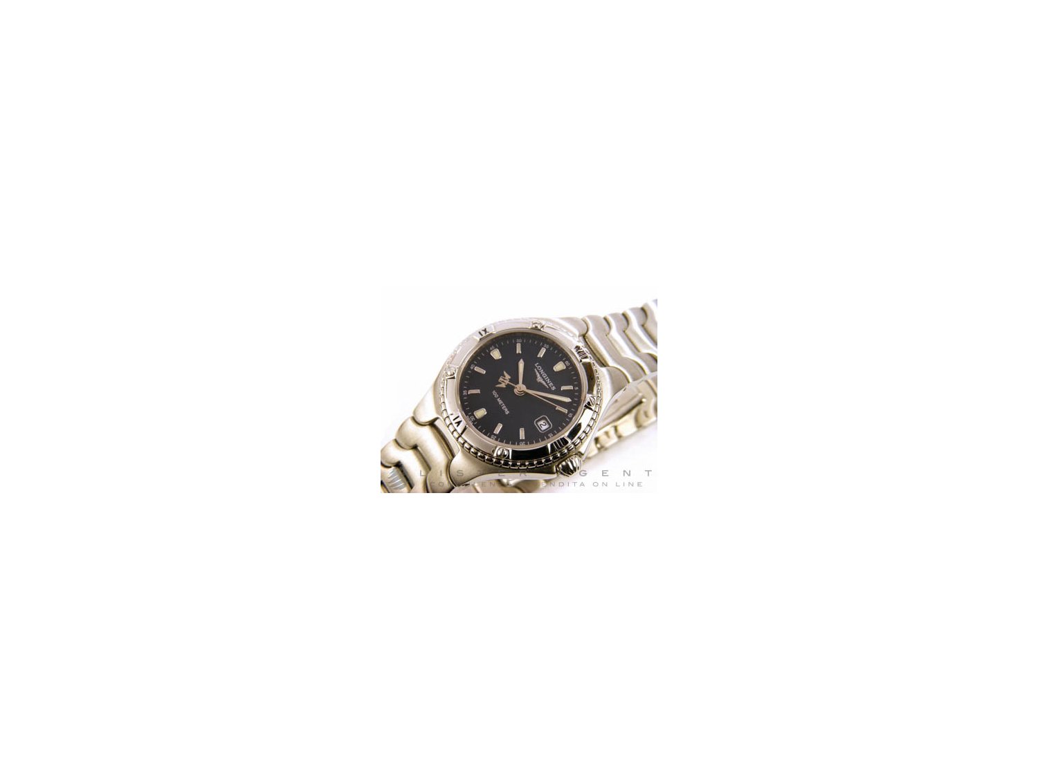 LONGINES EFC lady in steel Black. NEW