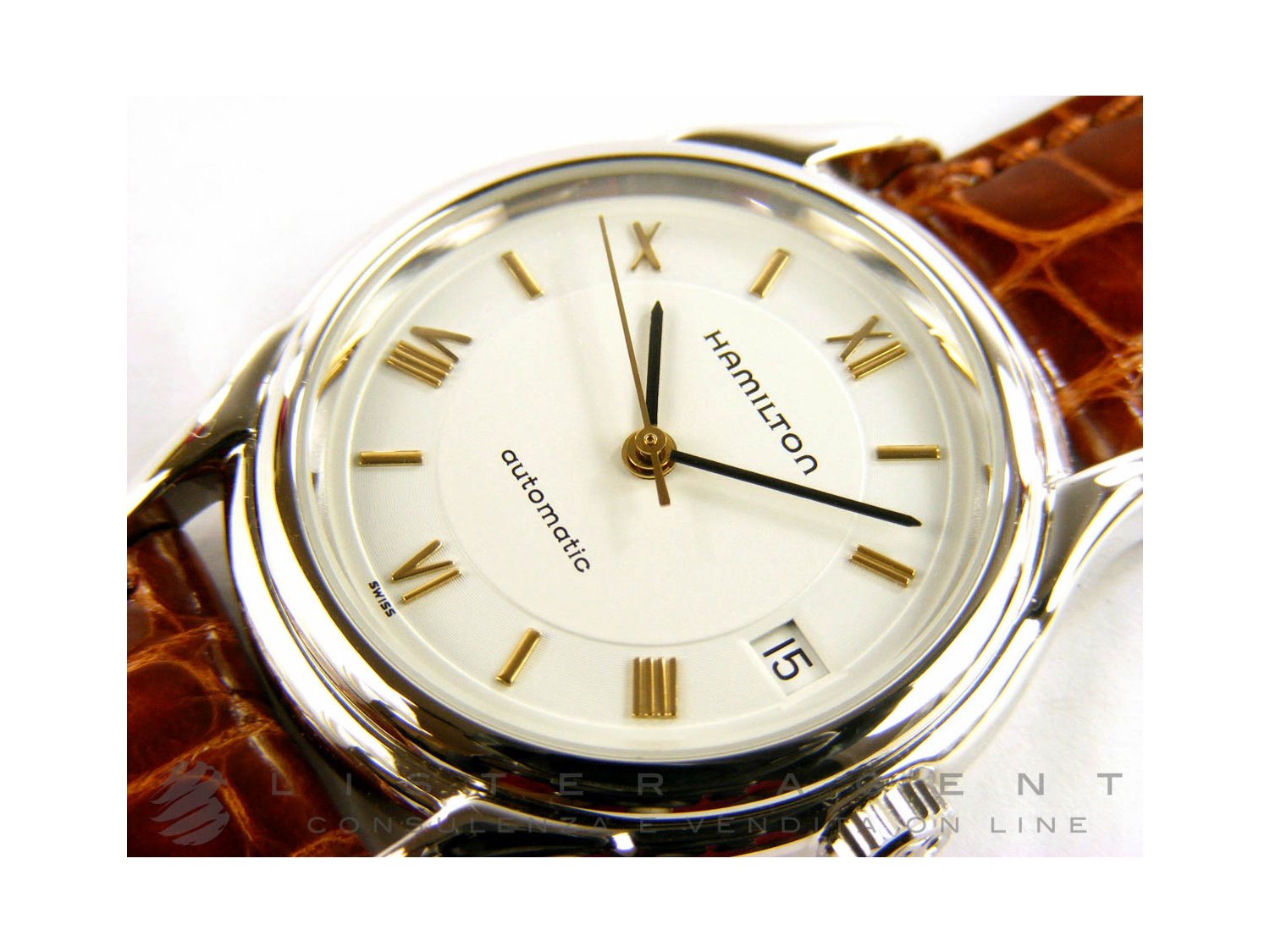 HAMILTON watch Only time in steel White AUT Ref. 6235