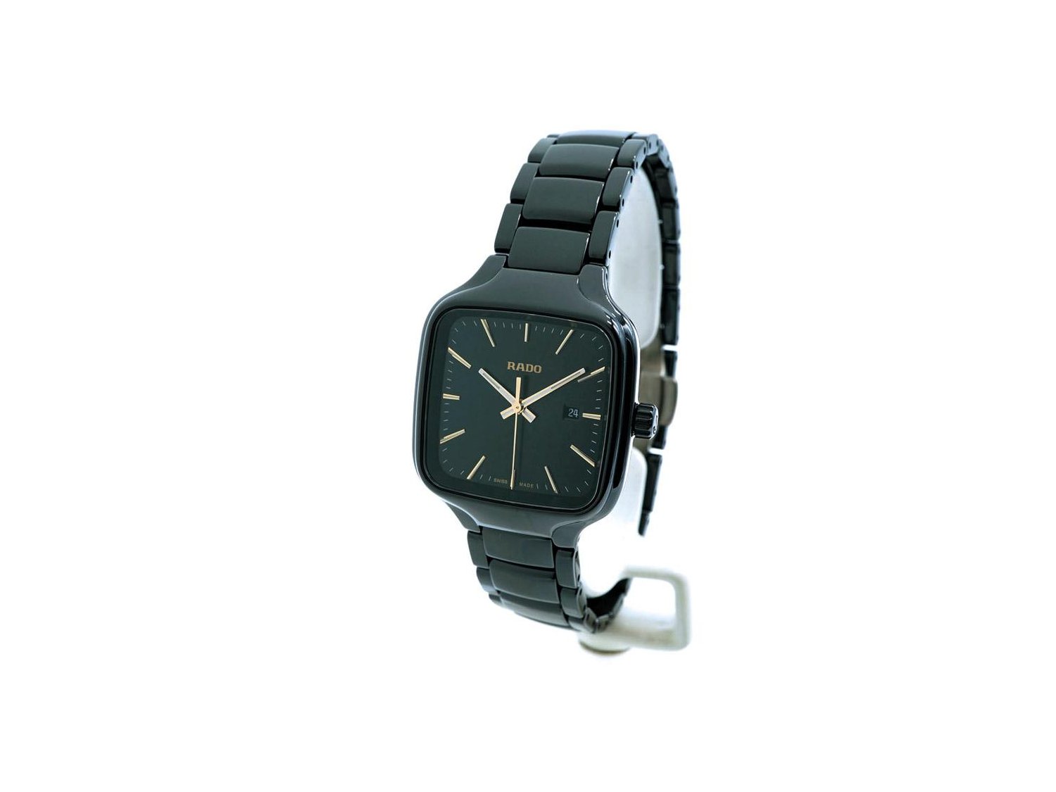 RADO True Square in High tech ceramic Black Ref. R27080162. NEW