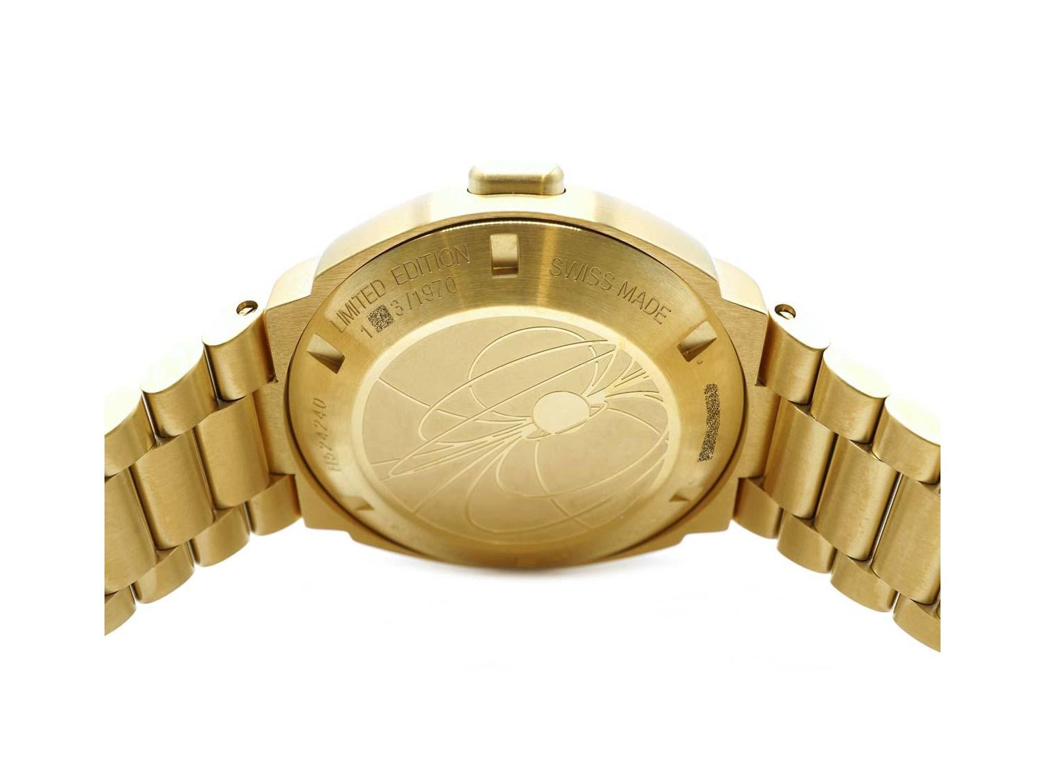 HAMILTON American Classic PSR Digital Quartz Limited Edition in yellow gold plated steel Ref. H52424130. NEW