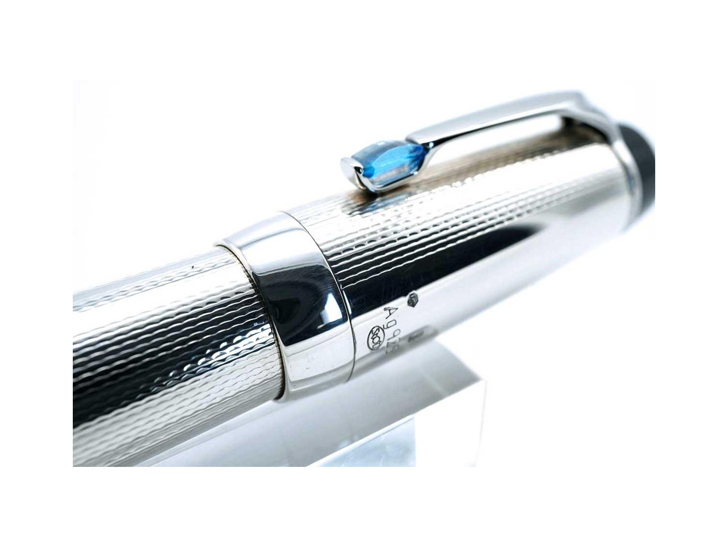 MONTBLANC penna stilografica Boh me Silver Bleu Ref. MB6556. NUOVA