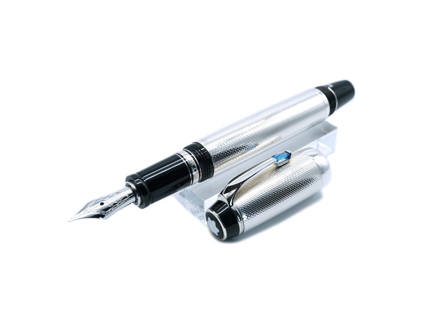MONTBLANC penna stilografica Boheme Silver Bleu Ref. MB6556. NUOVA Lister Agent