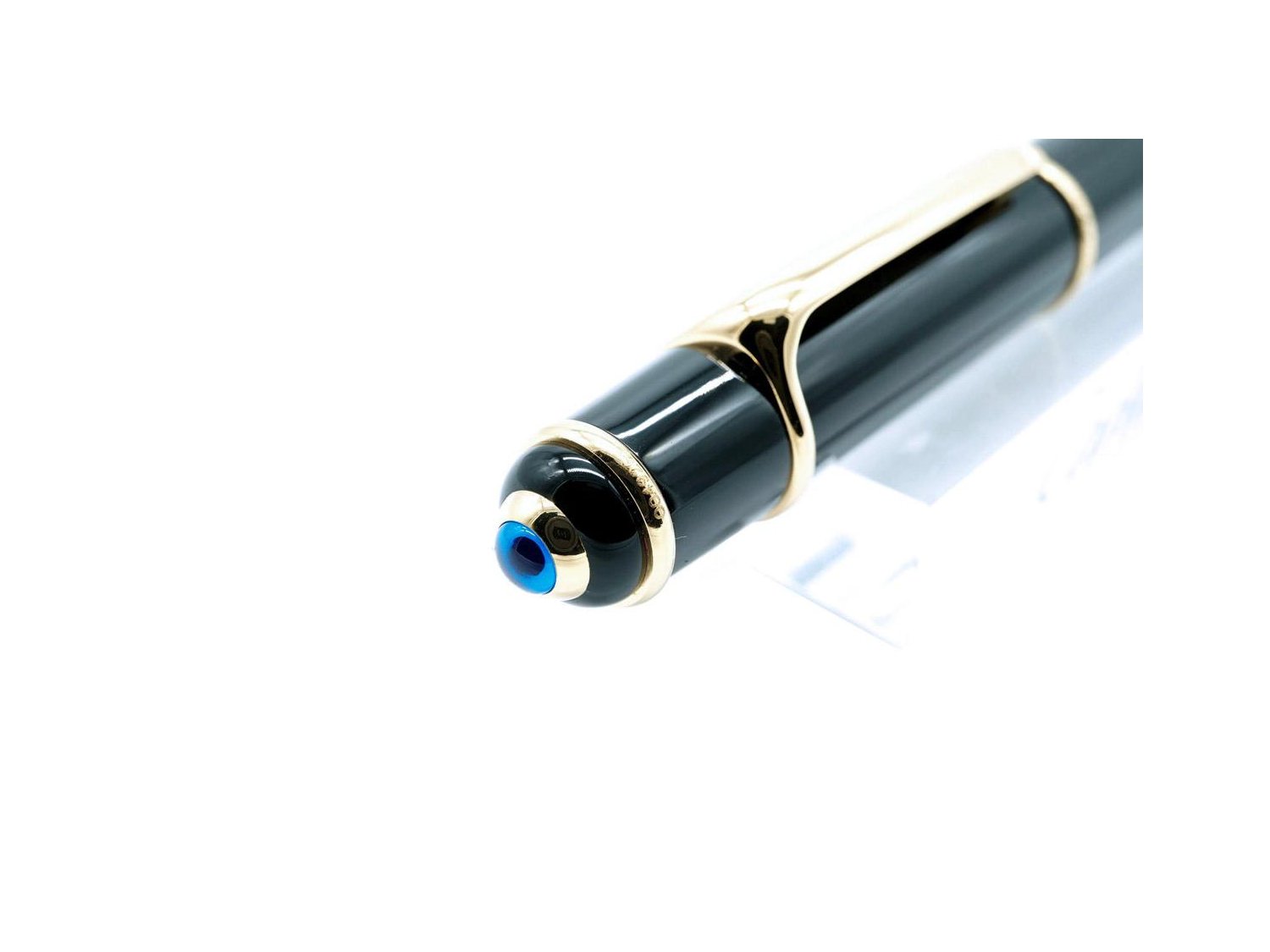 CARTIER mini Diabolo fountain pen in yellow gold plated steel and black composite Ref. ST180008. NEW Lister Agent