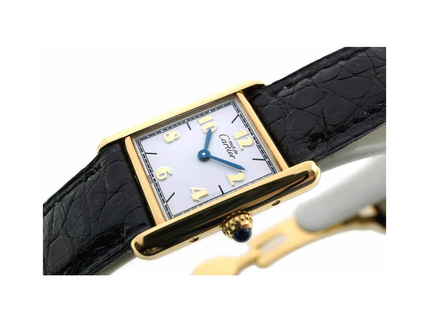 CARTIER Tank Quartz Lady in 925 silver Vermeil White Ref. 5057001. NEW