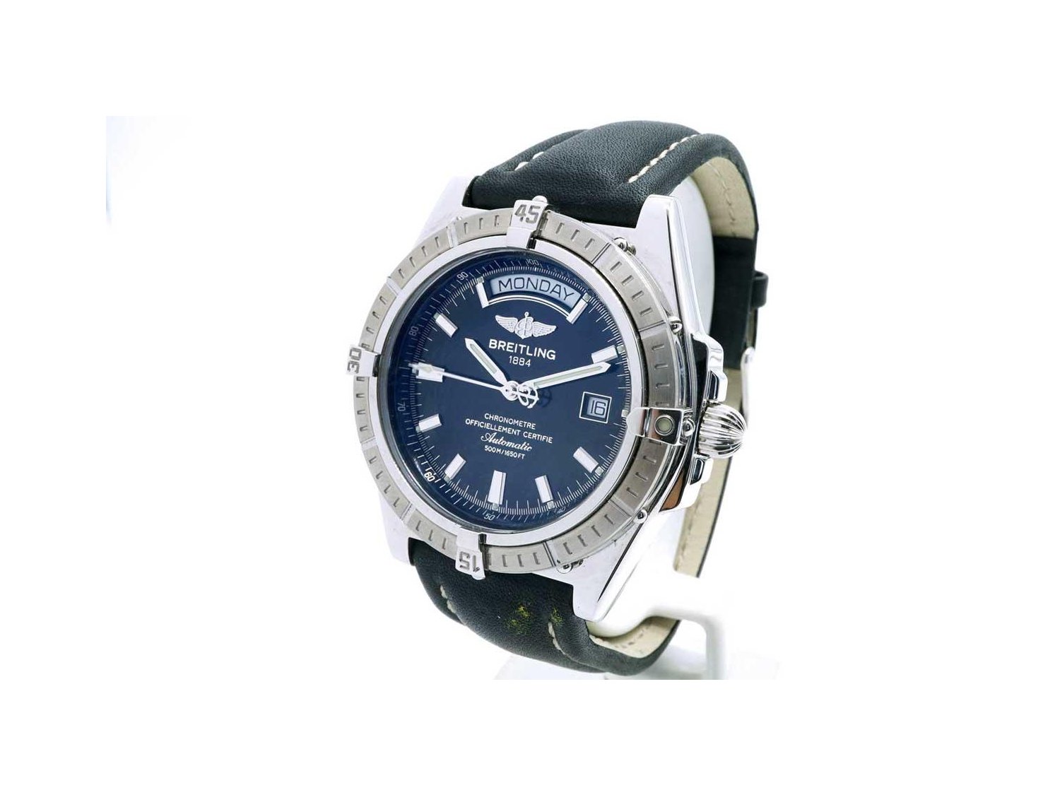 BREITLING Headwind Day Date Automatic in steel Black Ref. A45355. NEW Lister Agent