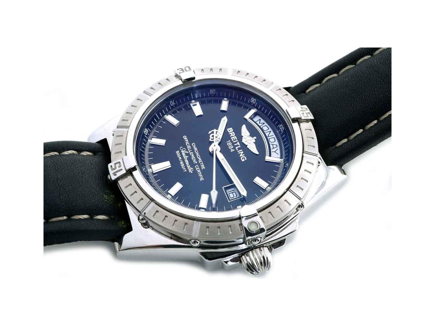 BREITLING Headwind Day Date Automatic in steel Black Ref. A45355. NEW Lister Agent